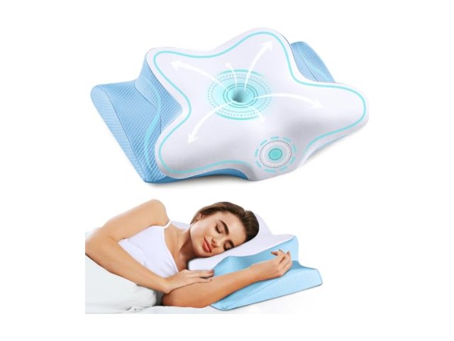 Butterfly Contour Pillow, Ice Silk Cover
