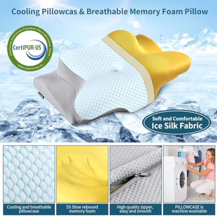Butterfly Contour Pillow, Breathable Cover, view 2