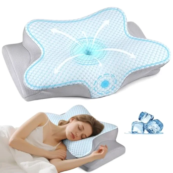 Butterfly Contour Pillow, Breathable Cover, view 1