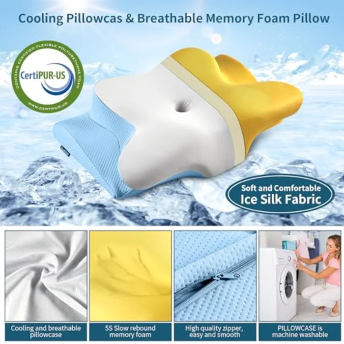 Butterfly Contour Pillow, Ice Silk Cover, view 2